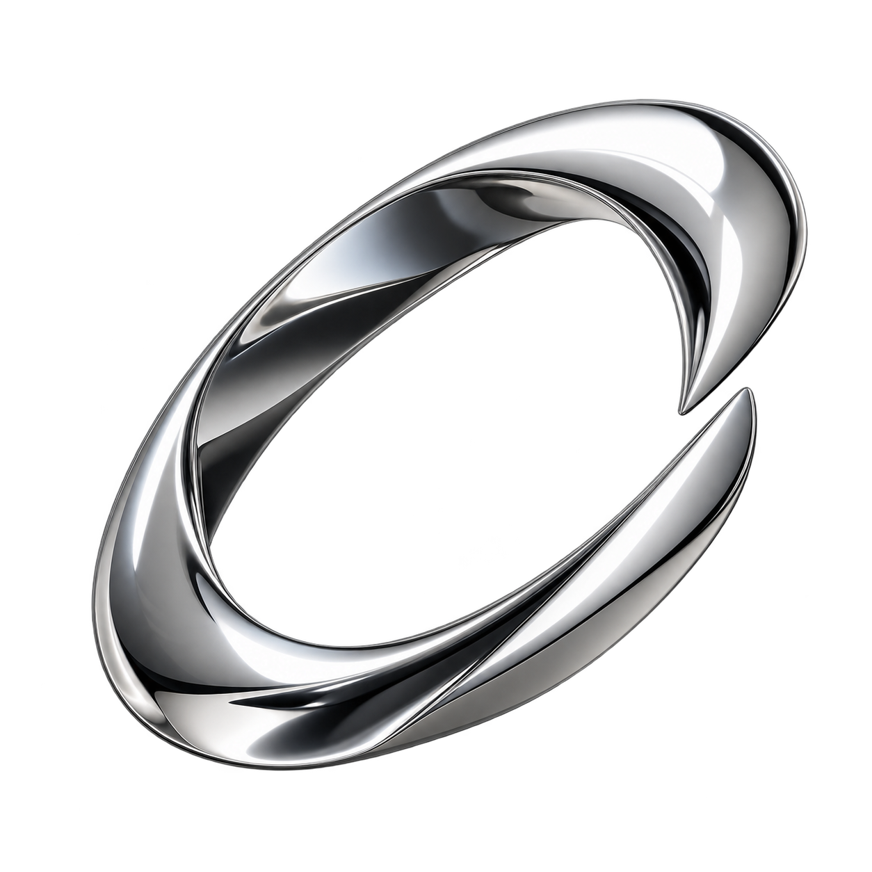 Orbit’s polished silver ribbon